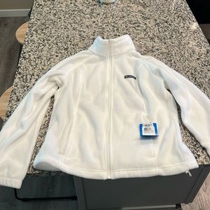 Brand new with tags women’s Columbia fleece size large white